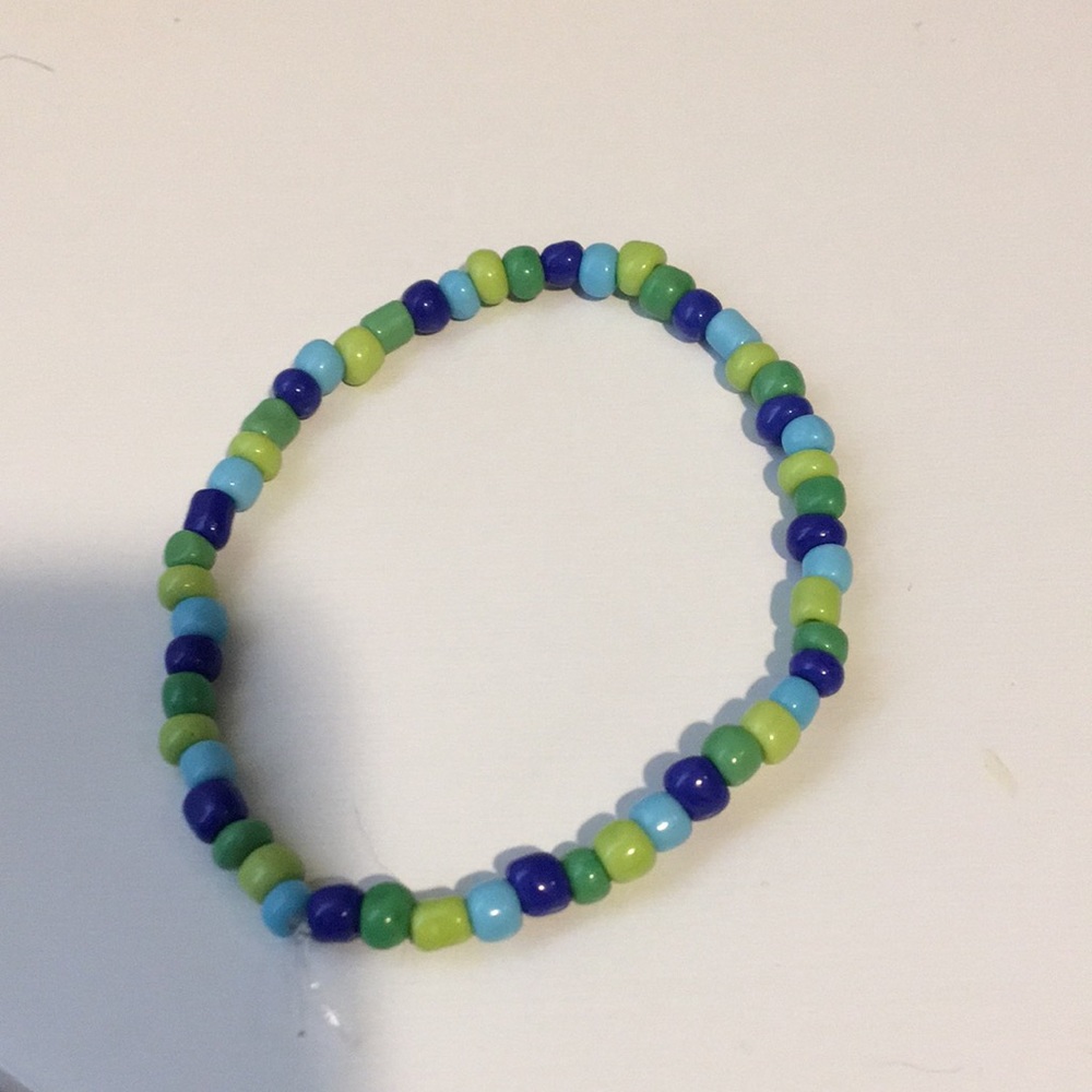 Green and blue beaded braclet